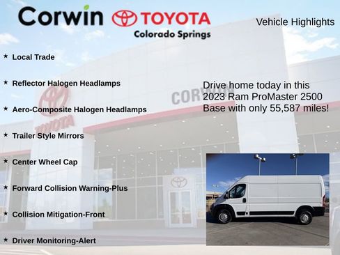 Used 2023 RAM ProMaster 2500 w/ Interior LED Lighting Group image 7