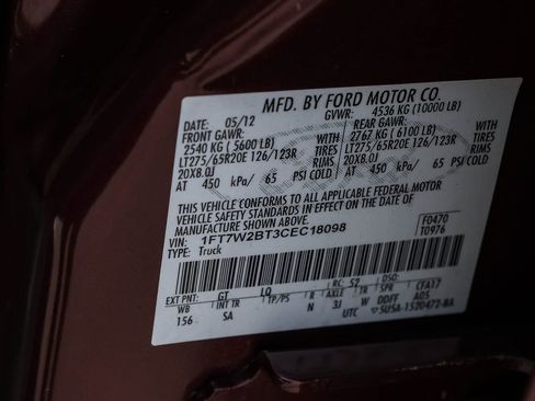 Used 2012 Ford F250 King Ranch w/ King Ranch w/Chrome Pkg image 52