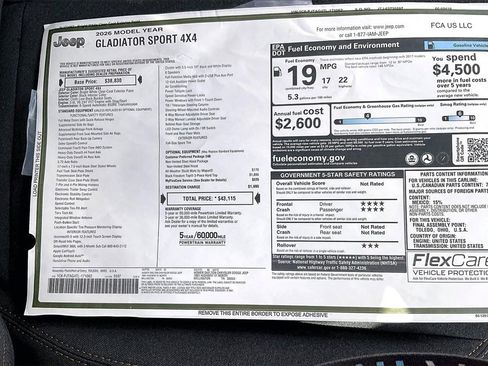 New 2026 Jeep Gladiator Sport image 14