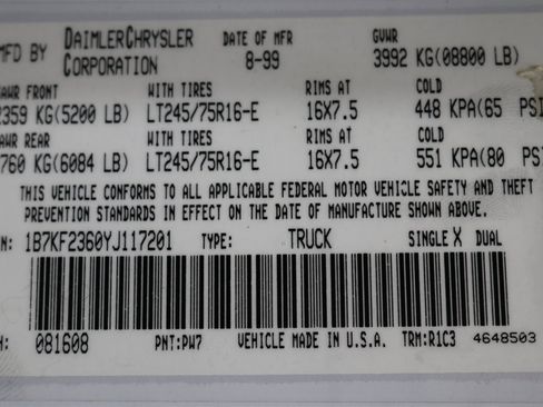 Used 2000 Dodge Ram 2500 Truck SLT image 93