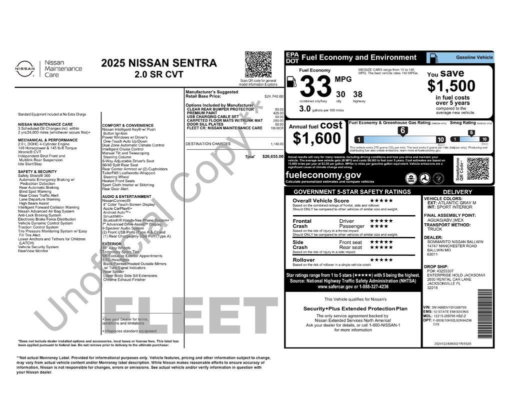 Used 2025 Nissan Sentra SR FWD image 76