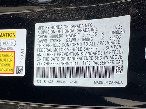 Used 2024 Honda Civic Sport image 13