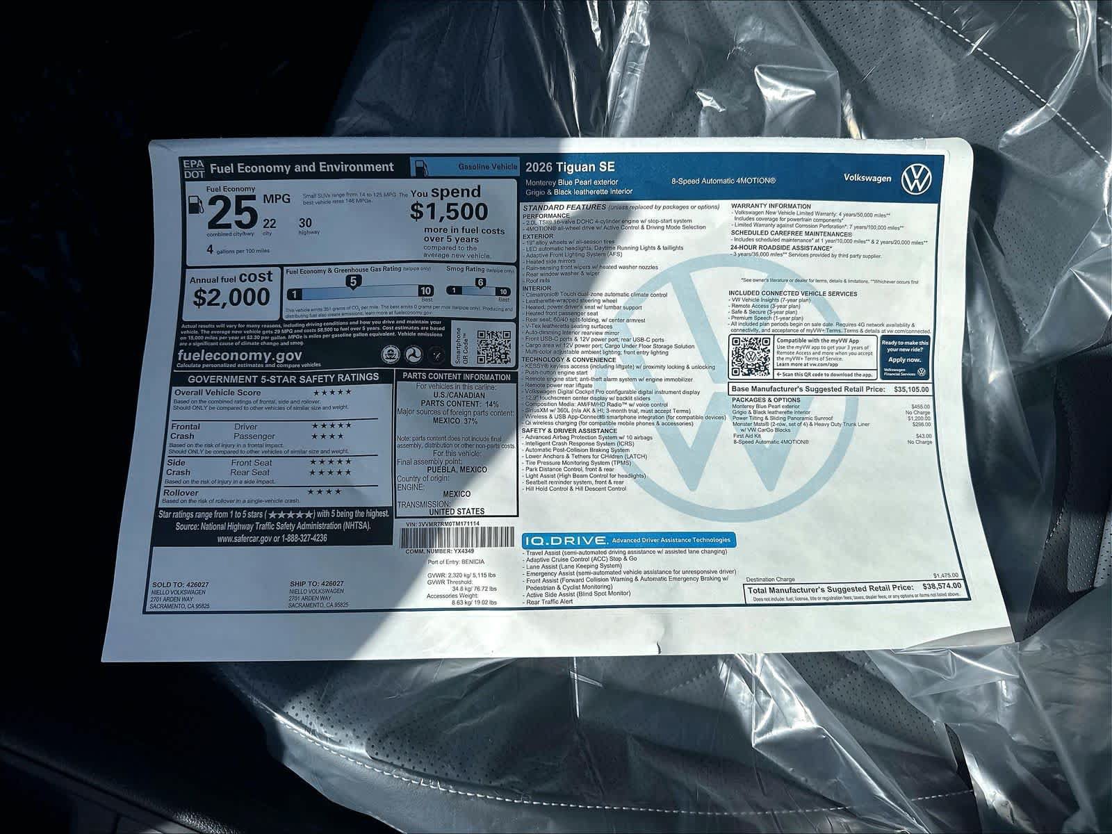 New 2026 Volkswagen Tiguan SE AWD/4WD image 13