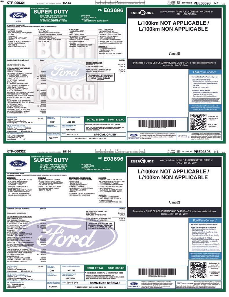 Used 2023 Ford F450 XLT w/ 360-Degree Camera Package AWD/4WD image 2