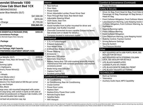 Used 2022 Chevrolet Silverado 1500 Custom w/ LPO, Dark Essentials Package image 2