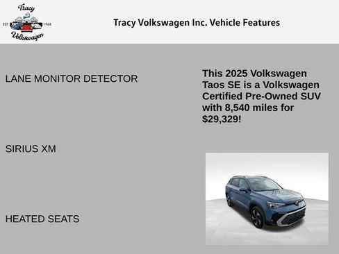 Certified 2025 Volkswagen Taos SE w/ Panoramic Sunroof Package image 11
