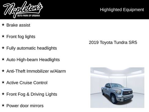 Used 2019 Toyota Tundra SR5 w/ SR5 Upgrade Package RWD image 7
