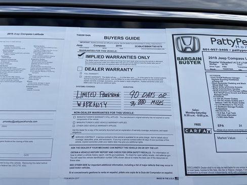 Used 2019 Jeep Compass Latitude FWD image 6