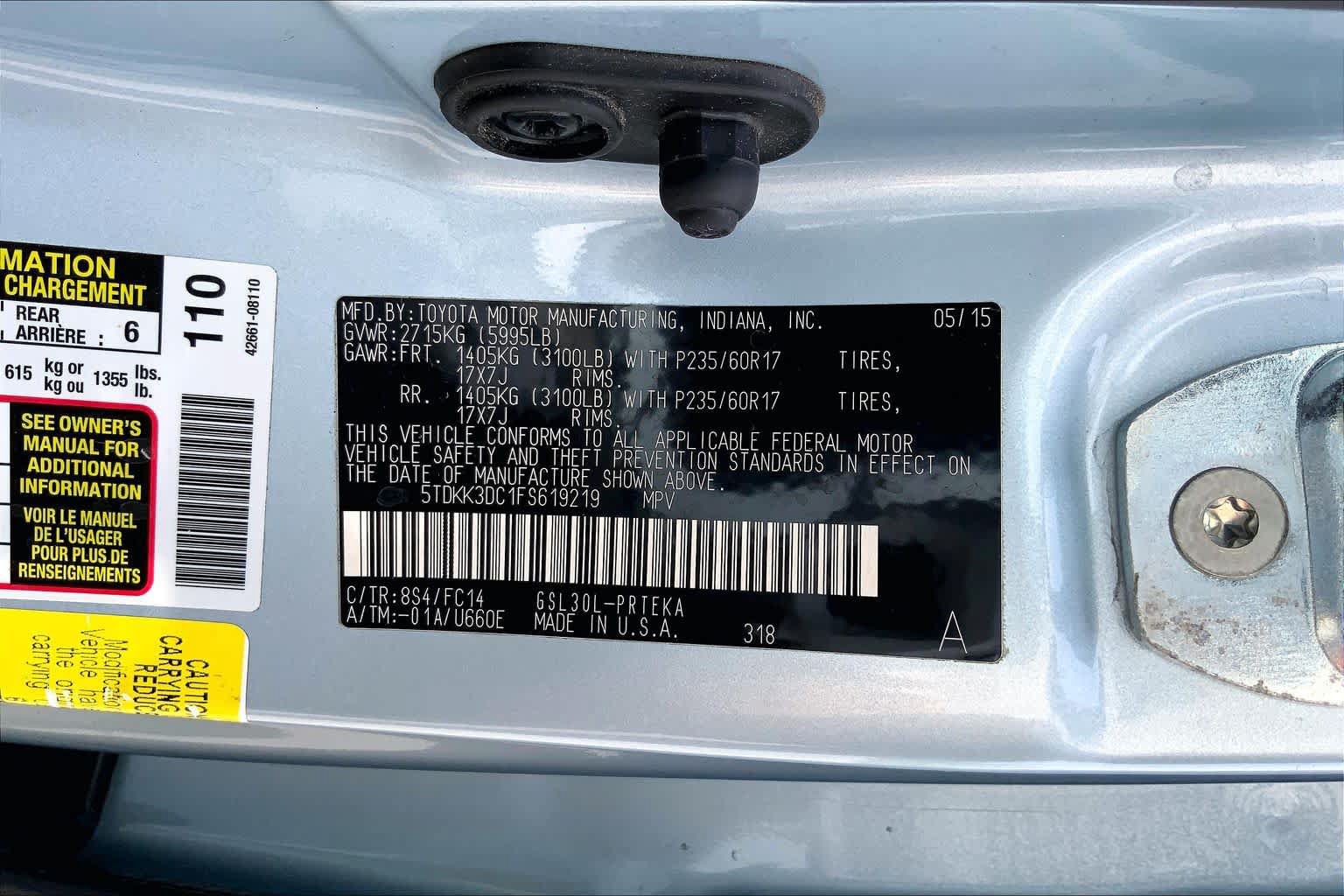 Used 2015 Toyota Sienna LE FWD image 35