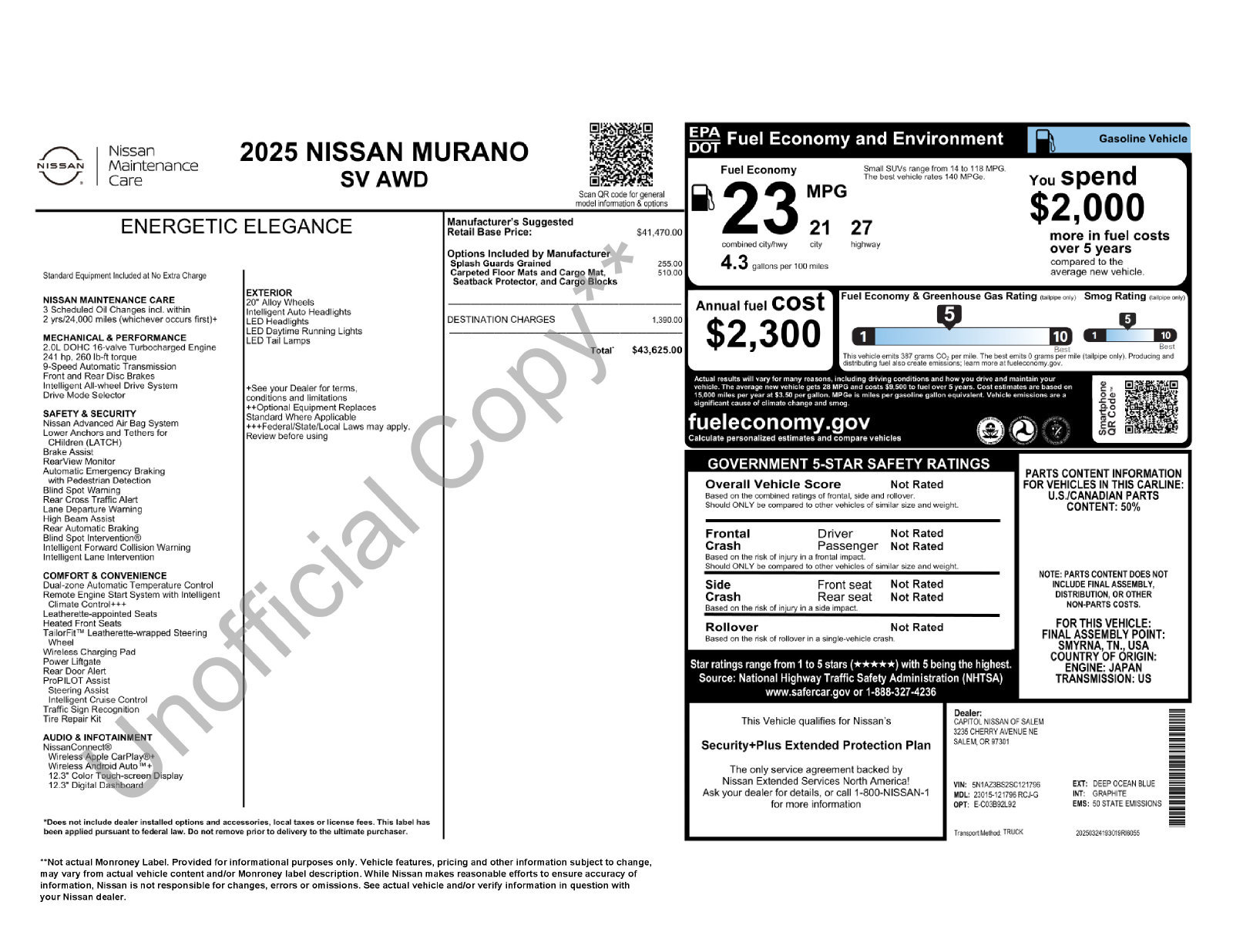 Certified 2025 Nissan Murano SV AWD/4WD image 32