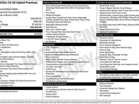 Certified 2025 MAZDA CX-50 2.5 Hybrid w/ Cargo Package image 5