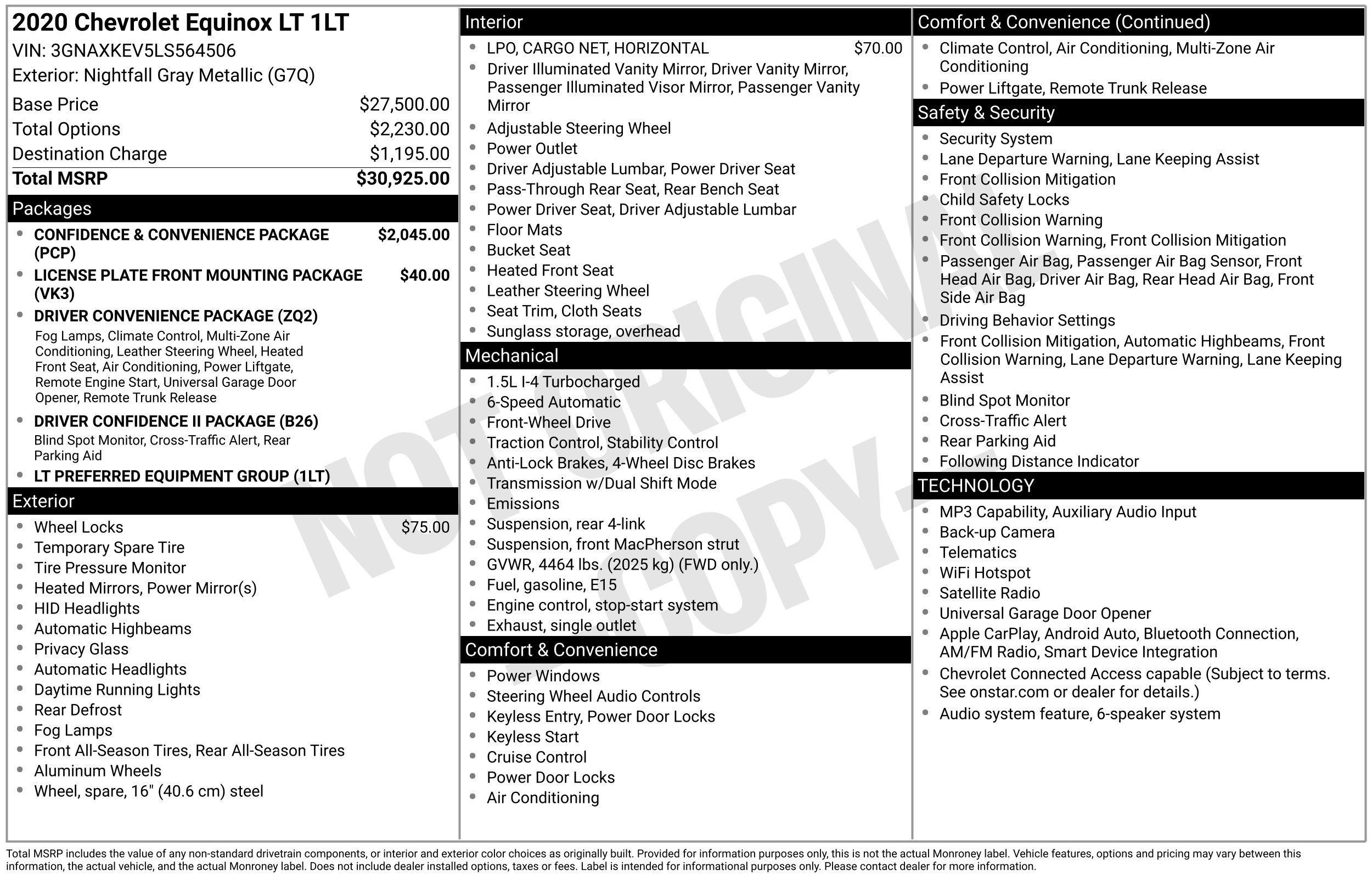 Used 2020 Chevrolet Equinox LT FWD image 2