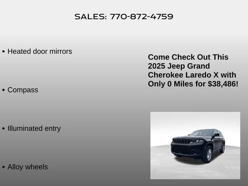 New 2025 Jeep Grand Cherokee Laredo X w/ Luxury Tech Group I image 10