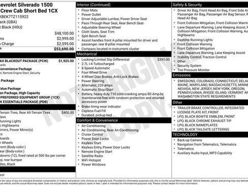 New 2026 Chevrolet Silverado 1500 Custom w/ Turbomax Blackout Package image 5