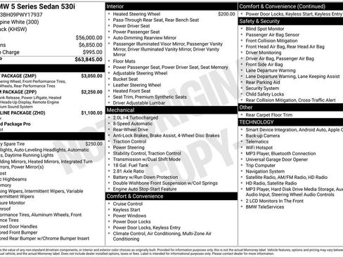 Used 2023 BMW 530i w/ M Sport Package RWD image 17