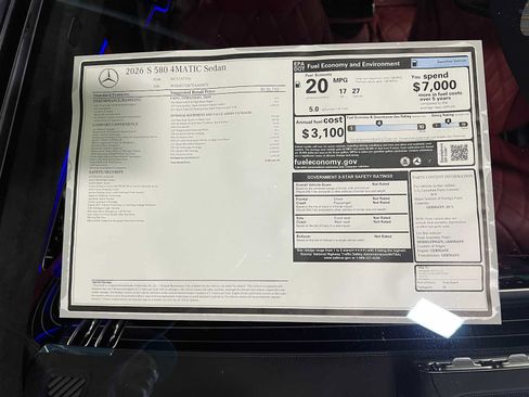 New 2026 Mercedes-Benz S 580 4MATIC Sedan image 49