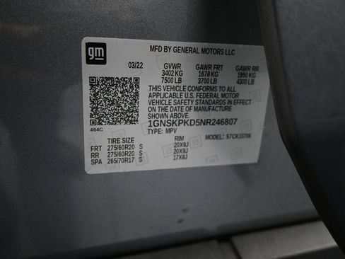 Certified 2022 Chevrolet Tahoe Z71 AWD/4WD image 15