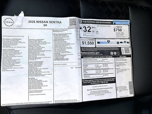 New 2026 Nissan Sentra SR FWD image 21