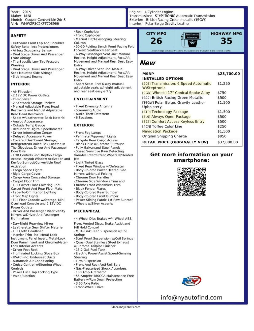 Used 2015 MINI Cooper S FWD image 15