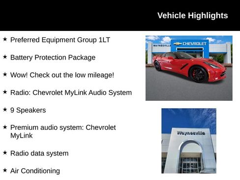 Used 2018 Chevrolet Corvette Stingray Coupe w/ Battery Protection Package RWD image 2