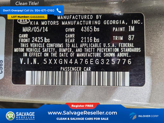 Used 2014 Kia Optima EX FWD image 14
