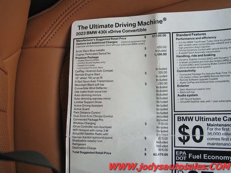 Used 2023 BMW 430i xDrive Convertible w/ Premium Package AWD/4WD image 34