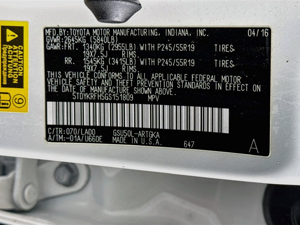 Used 2016 Toyota Highlander Limited FWD image 34