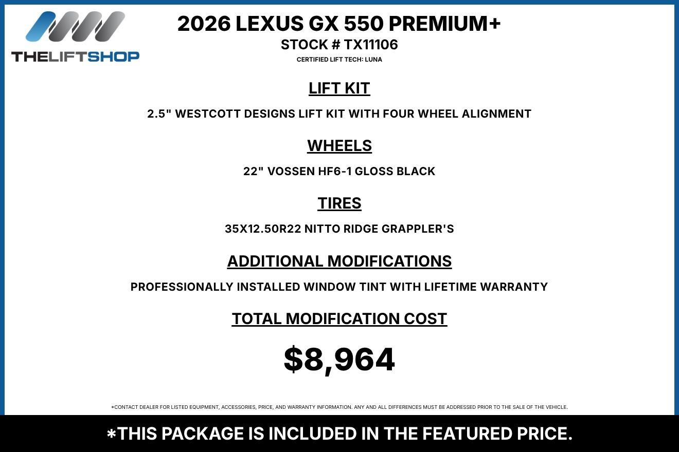 Used 2026 Lexus GX 550 w/ Accessory Package (2T) AWD/4WD image 2