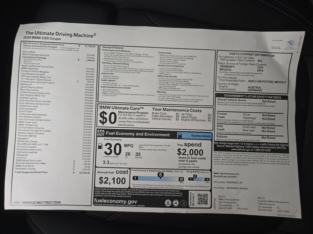 Used 2026 BMW 230i Coupe w/ Convenience Package RWD image 24