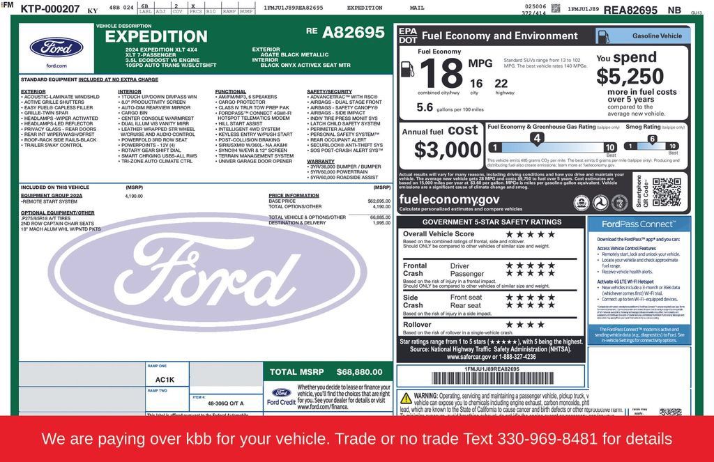 Used 2024 Ford Expedition XLT AWD/4WD image 22