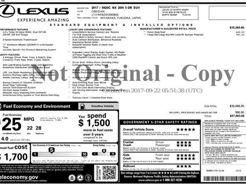 Used 2017 Lexus NX 200t FWD w/ Accessory Package 2 image 4