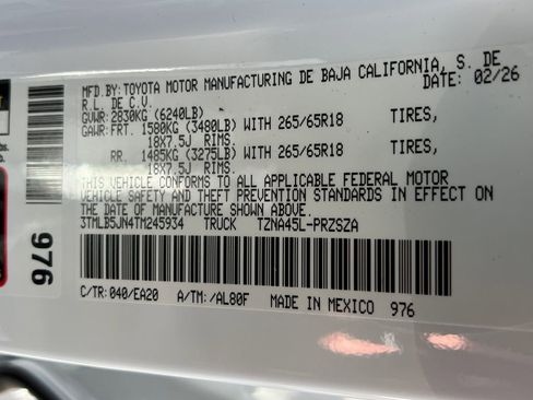 New 2026 Toyota Tacoma TRD Off-Road w/ TRD Off Road Premium Package image 27