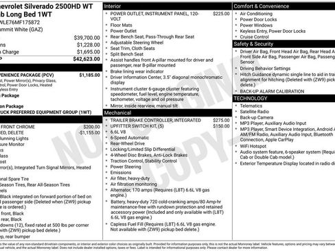 Used 2021 Chevrolet Silverado 2500 W/T w/ WT Convenience Package RWD image 17
