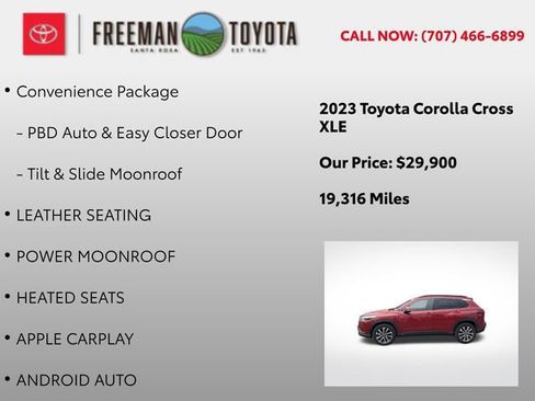 Used 2023 Toyota Corolla Cross XLE w/ Convenience Package FWD image 5
