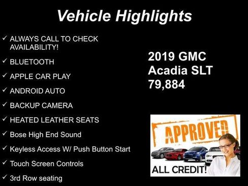 Used 2019 GMC Acadia SLT w/ LPO, Floor Liner Package FWD image 10