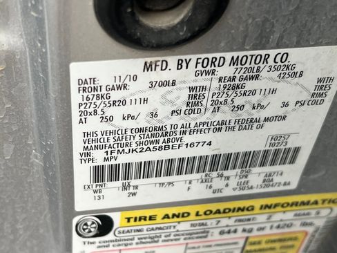 Used 2011 Ford Expedition EL Limited w/ 301A Rapid Spec Order Code image 25