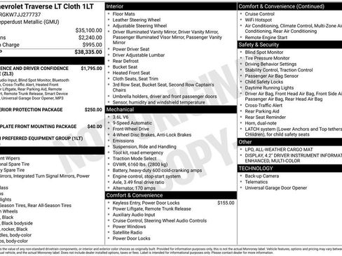 Used 2018 Chevrolet Traverse LT image 38