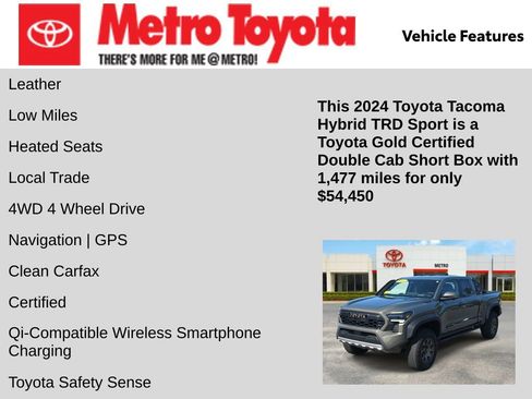 Certified 2024 Toyota Tacoma TRD Sport image 6