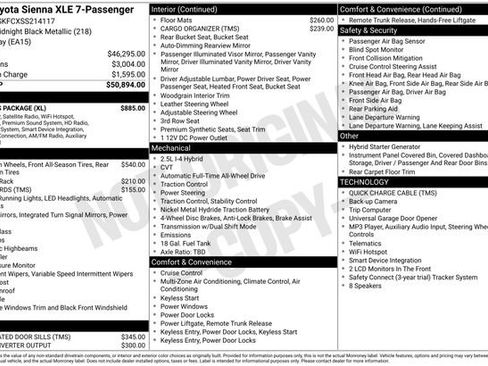 Used 2025 Toyota Sienna XLE w/ XLE Plus Package AWD/4WD image 12