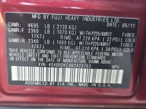 Used 2011 Subaru Outback 3.6R Limited w/ PWR Moonroof Pkg AWD/4WD image 23