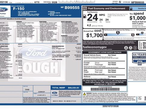 Used 2021 Ford F150 Lariat w/ Equipment Group 502A High AWD/4WD image 14