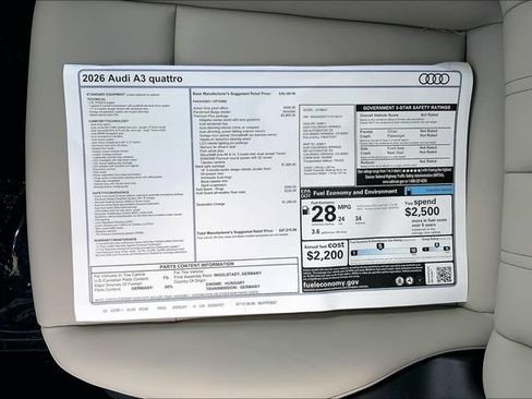 New 2026 Audi A3 2.0T Premium Plus AWD/4WD image 13