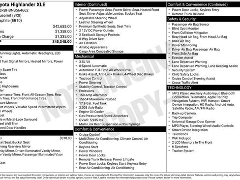 Used 2022 Toyota Highlander XLE AWD/4WD image 2
