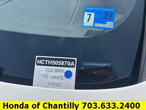 Used 2022 BMW X3 xDrive30i w/ Convenience Package AWD/4WD image 35