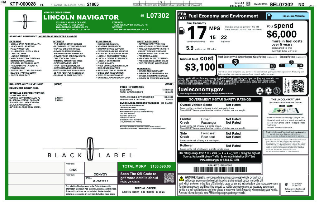 Used 2025 Lincoln Navigator L Black Label AWD/4WD image 4