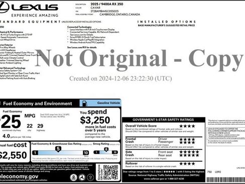 Used 2025 Lexus RX 350 FWD image 25