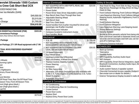 Certified 2022 Chevrolet Silverado 1500 Custom Trail Boss w/ LPO, Dark Essentials Package image 2