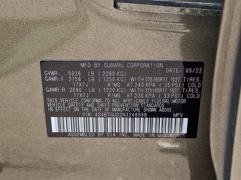 Used 2022 Subaru Outback Wilderness AWD/4WD image 27