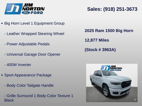 Used 2025 RAM 1500 Big Horn AWD/4WD image 14