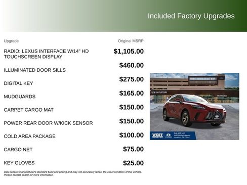 Used 2024 Lexus RX 350 Premium w/ Cold Area Package image 9